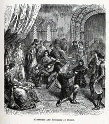 Minnesänger und Gaukler am Hof, 1882