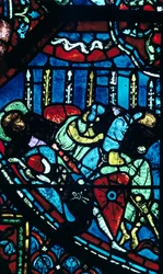 Wunder der blühenden Lanzen, Buntglas, Kathedrale von Chartres, Frankreich, ca. 1225