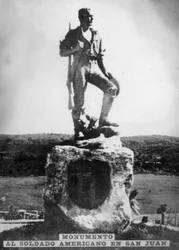 Denkmal für den amerikanischen Soldaten in San Juan Hill, 1920er Jahre