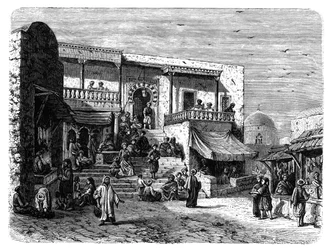 Maurisches Kaffeehaus in Sidi Bou Said, Tunis, ca. 1890