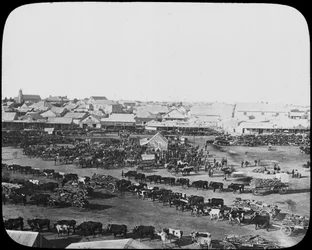 Morgenmarkt, Kimberley, Südafrika, um 1890