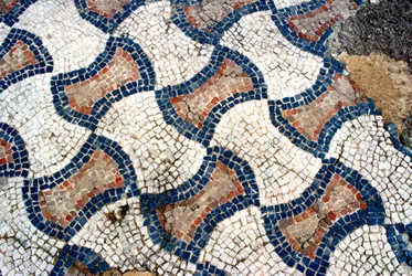 Mosaik aus einer römischen Villa, Montreal, Dordogne und Atlantikküste, Frankreich