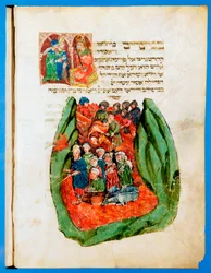 Moses führt die Kinder Israels durch das Rote Meer, 15. Jahrhundert