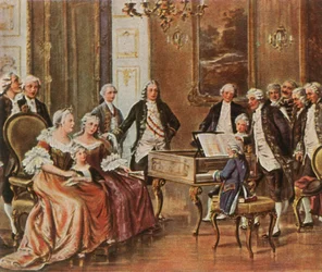 Mozart spielt vor Kaiserin Maria Theresia, 1. Oktober 1762, 1936