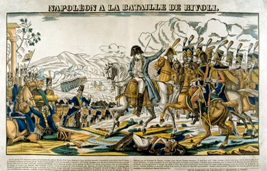 Napoleon in der Schlacht von Rivoli, 14. Januar, 1797
