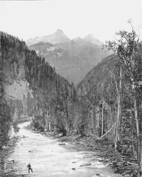 Needle Mountains, Canyon des Rio de las Animas, Colorado, USA, ca. 1900