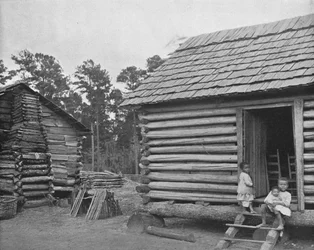 Blockhütten, Thomasville, Georgia, USA, um 1900