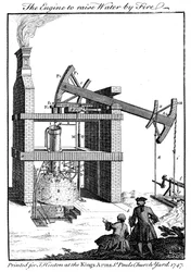 Newcomen-Dampfmaschine, 1747
