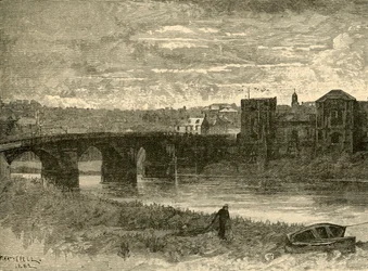 Newport Brücke und Schloss, 1898