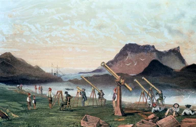 Beobachtung einer totalen Sonnenfinsternis, 1851 1857