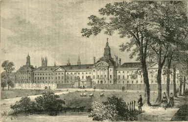 Altes Bethlehem Hospital, Moorfields um 1750, um 1872