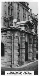 Altes Wasser Tor, Embankment, London, um 1920er Jahre