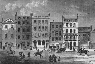 Alte Häuser in Pall Mall, Westminster, London, ca. 1830, 1878