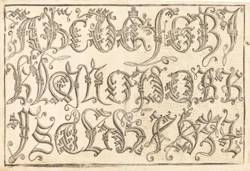 Ornamentalalphabet, um 1480-1490