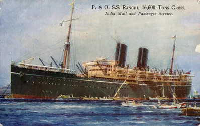 P. & O. S.S. Ranchi, 16.600 Tonnen Brutto, Indien Post- und Passagierservice, 1934