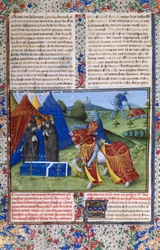 Seite aus Le Livre de Lancelot du Lac, 15. Jahrhundert