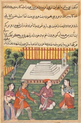 Seite aus Geschichten eines Papageis Tuti-nama: Dreiunddreißigste Nacht: Salim und Salima kehren zurück..., ca. 1560