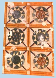 Bemalte Deckendekoration in der Stasovsky-Krypta, Kimmerischer Bosporus, Kertsch, 1928