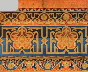 Bemalte Holzdecke in der Kathedrale von Messina, Sizilien, Italien, 1928