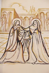 Gemälde in der Kathedrale von Lome: Die Heimsuchung, Lome, Togo