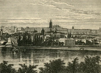 Palast der böhmischen Könige und Kathedrale von Hradschin, Prag, 1890