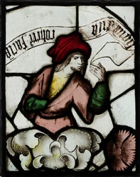 Tafel mit Prophet aus einem Jessebaum-Fenster, Britisch, Mitte des 15. Jahrhunderts