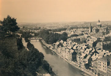 Panorama der Sambre, um 1900