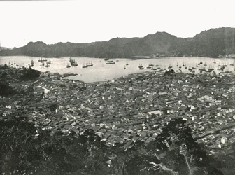 Panoramablick auf die Stadt, Nagasaki, Japan, 1895