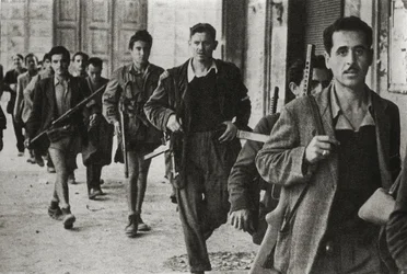 Partisanen in Cesena, Emilia Romagna, Italien, Oktober 1944