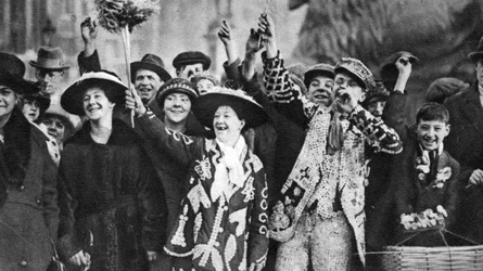 Pearly King und Queen in bester Laune, London, 1926-1927