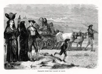 Bauern aus dem Tal von Ossun, Frankreich, 1879