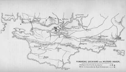 Pembroke Dockyard und Milford Haven, 1884