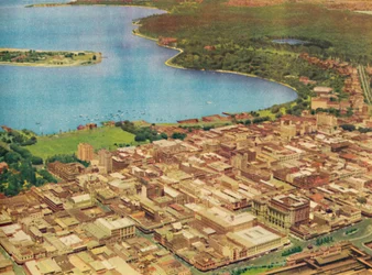 Perth aus der Luft, um 1947