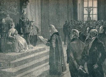 Überreichung der patriotischen Adresse an die Königin am Vorabend des Krimkrieges, 1854 1906