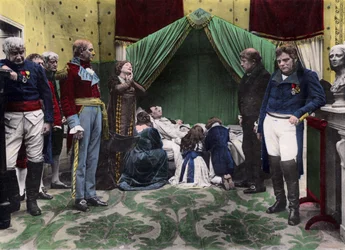 Fotografische Darstellung des Todes von Napoleon auf St. Helena