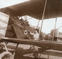 Pilot im Doppeldecker, ca. 1914-1918