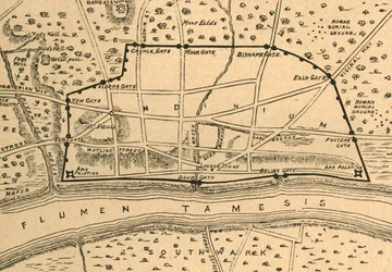 Plan von römischem London, 1897