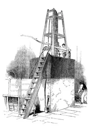 Platinapparat zur Konzentration von Schwefelsäure Öl von Vitriol oder H2S04, 1844