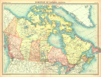 Politische Karte des Dominion Kanada