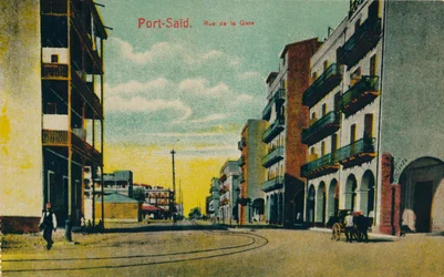Port-Said. Rue de la Gare, ca. 1900