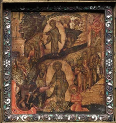 Tragbares Triptychon-Ikone