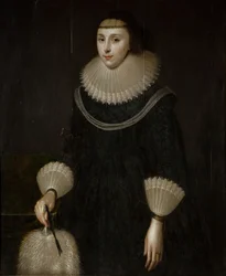 Porträt einer Dame mit einem Fächer