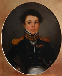 Porträt von Mikhail Ivanovich Ozerov 1792-1867, ca. 1815