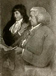 Porträt von Samuel Shoemaker, in Bobperücke, und sein Sohn, 1789, 1937