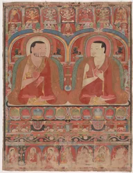 Porträt von zwei Lamas