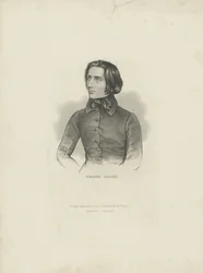 Porträt des Komponisten Franz Liszt 1811-1886, 1840-1850