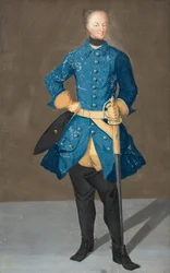Porträt von König Karl XII. von Schweden 1682-1718, 1710er Jahre