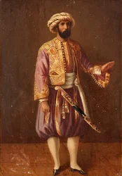Porträt von König Karl XV. von Schweden in türkischer Kleidung, Mitte des 19. Jahrhunderts