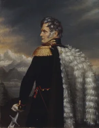 Porträt des Oberbefehlshabers der russischen Armee im Kaukasus Aleksey Yermolov 1777-1861, 1825