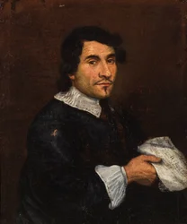 Porträt des Komponisten Girolamo Frescobaldi 1583-1643, erstes Drittel des 17. Jahrhunderts